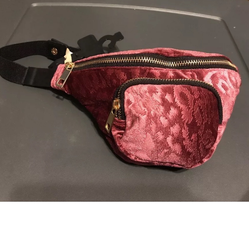 Steve Madden Pink Velvet Fanny Pack